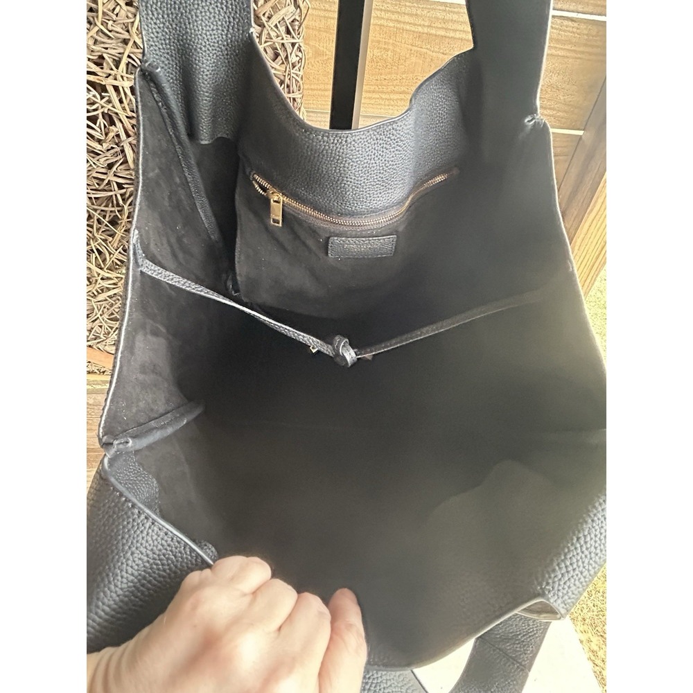 Saint Laurent le 5 A7 Bea Tote Deerskin Leather Shoulder Bag Women Black - Picture 5 of 9